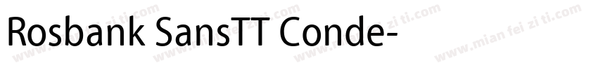 Rosbank SansTT Conde字体转换